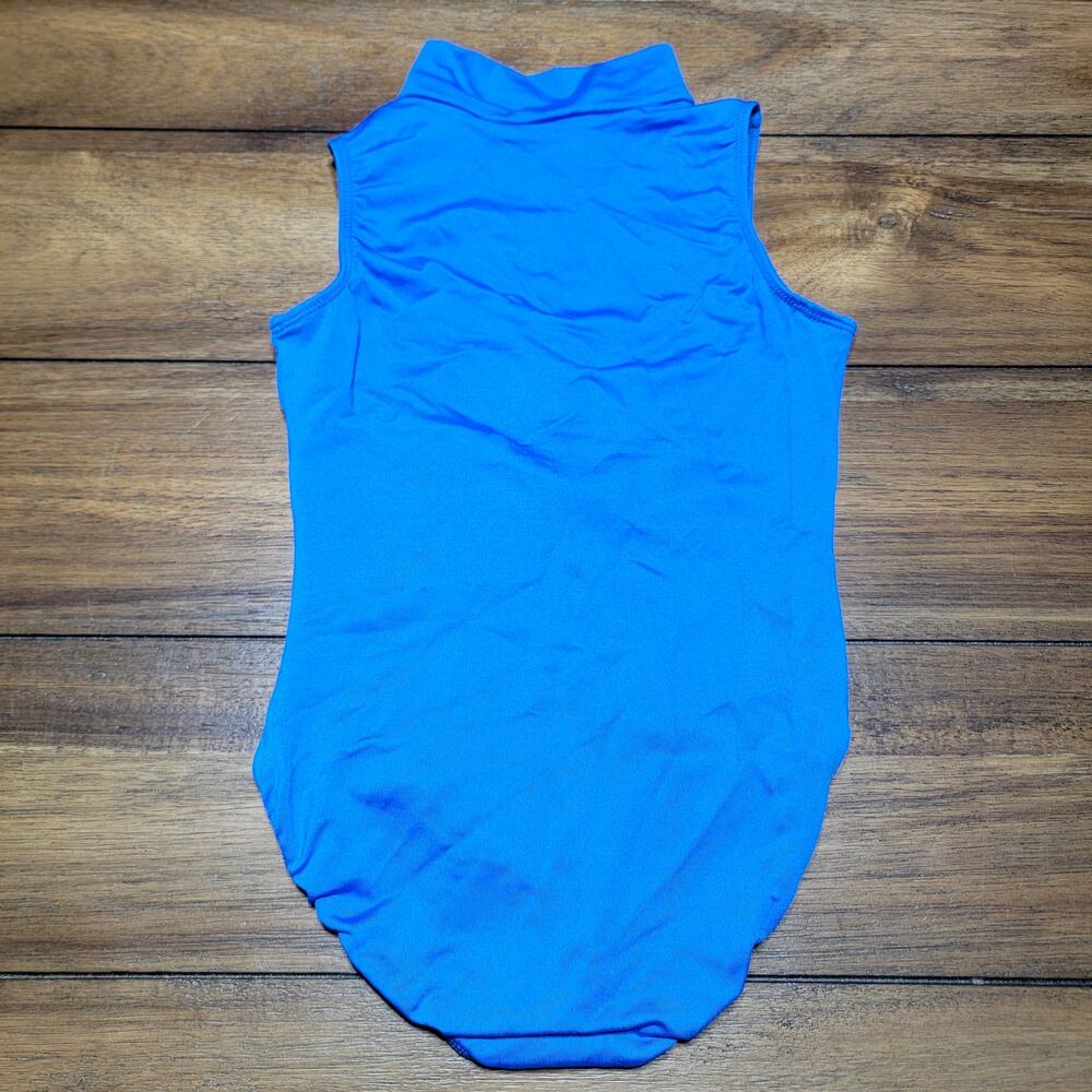 Motion Wear Royal Blue Sleeveless Bodysuit - Size Med Child (8-10)